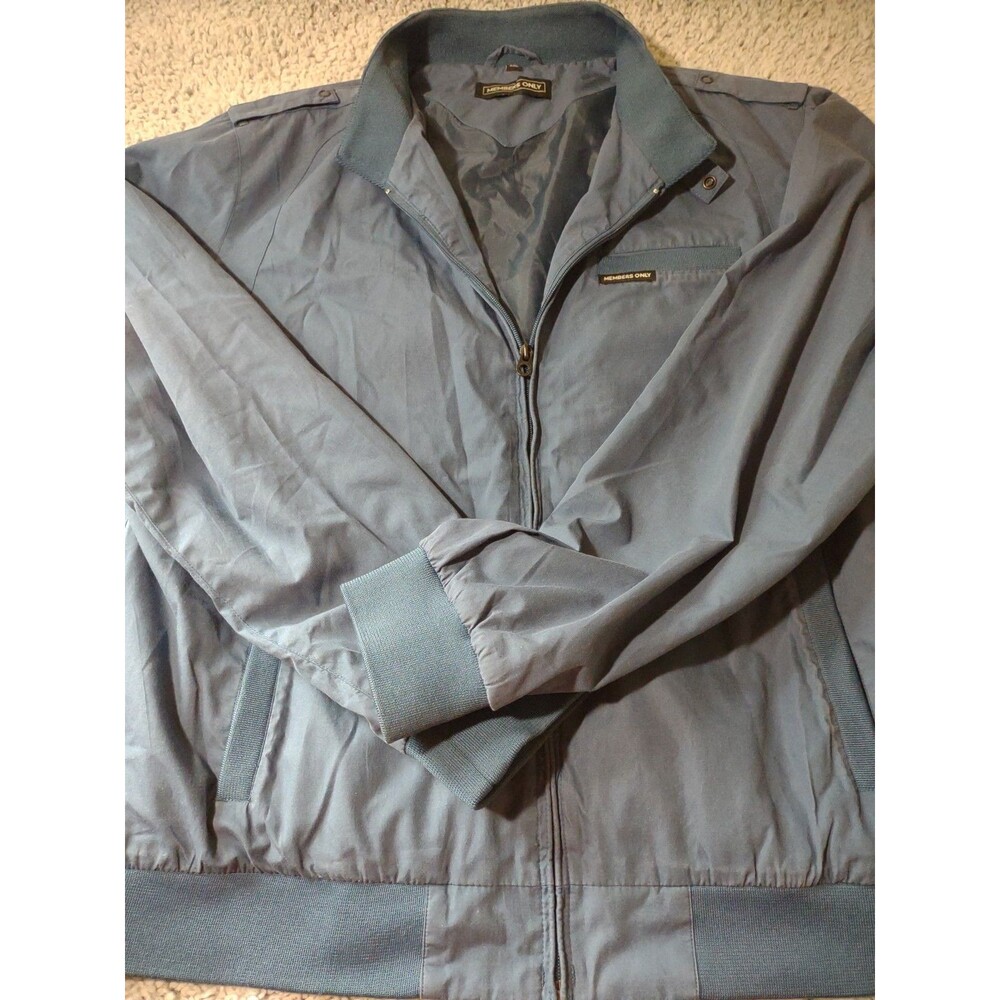Members Only Men’s XXL 2XL Blue Jacket Full Zip Snap Collar